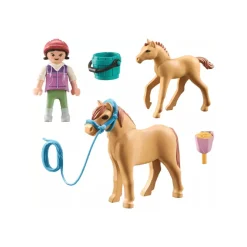 Enfant avec poneys