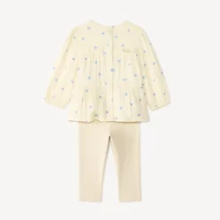 Ensemble bébé fille tunique imprimé fleurs et legging