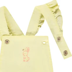 Ensemble body fantaisie + barboteuse salopette unie pour bébé fille