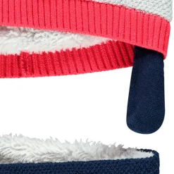 Ensemble bonnet et snood en tricot doublés sherpa