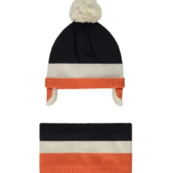 Ensemble bonnet + snood effet color block pour bébé garçon