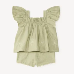 Ensemble court 2 pièces blouse + short pour bébé fille