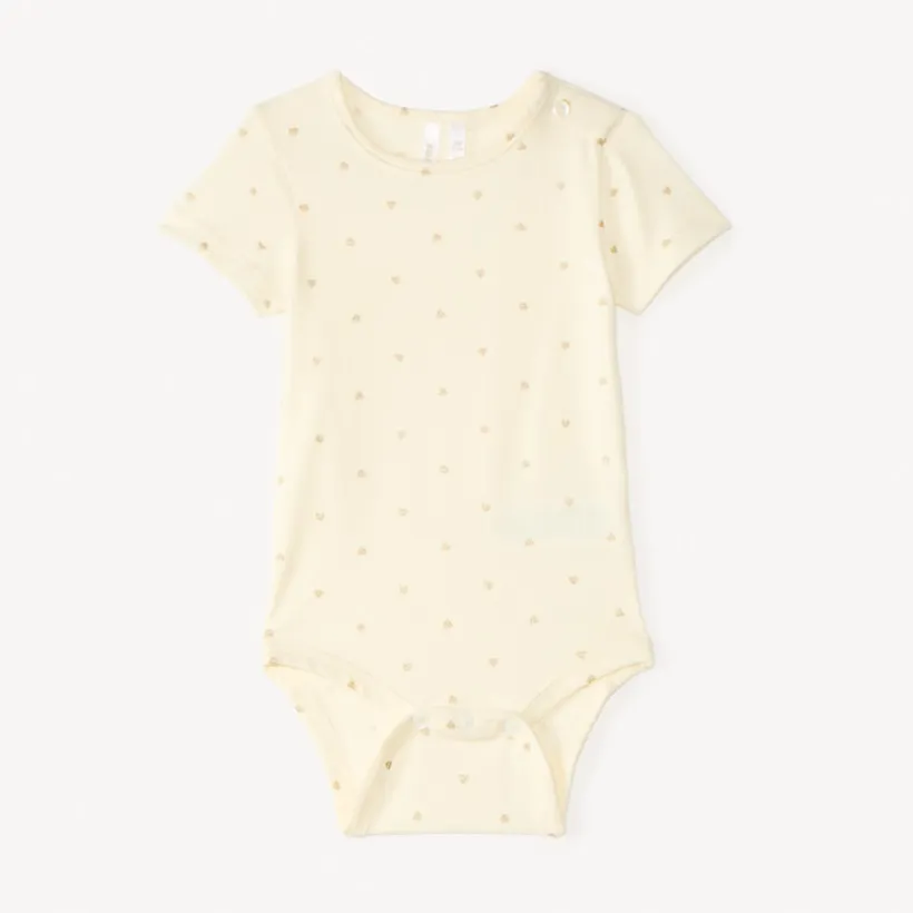 Ensemble court 2 pièces body + barboteuse fantaisie à cœurs pour bébé fille