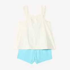 Ensemble court 2 pièces débardeur à volants + short pour bébé fille