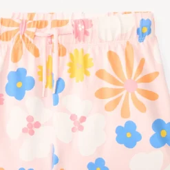 Ensemble court 2 pièces imprimé fleuri pour fille