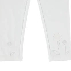 Ensemble de cérémonie avec tunique en tulle à plumetis et legging blanc
