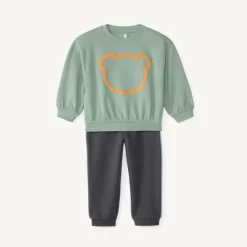 Ensemble de jogging bébé garçon broderie bouclette ourson