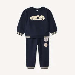 Ensemble de jogging bébé garçon broderie bouclette voiture