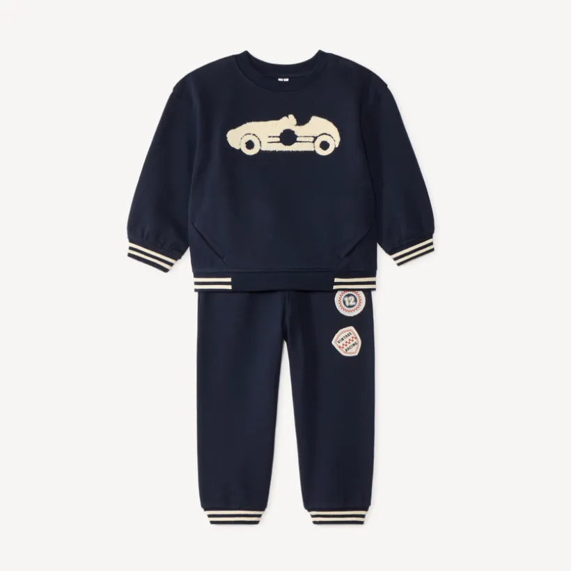 Ensemble de jogging bébé garçon broderie bouclette voiture