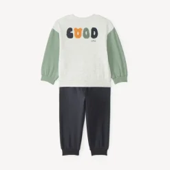Ensemble de jogging en molleton bébé garçon motif ourson
