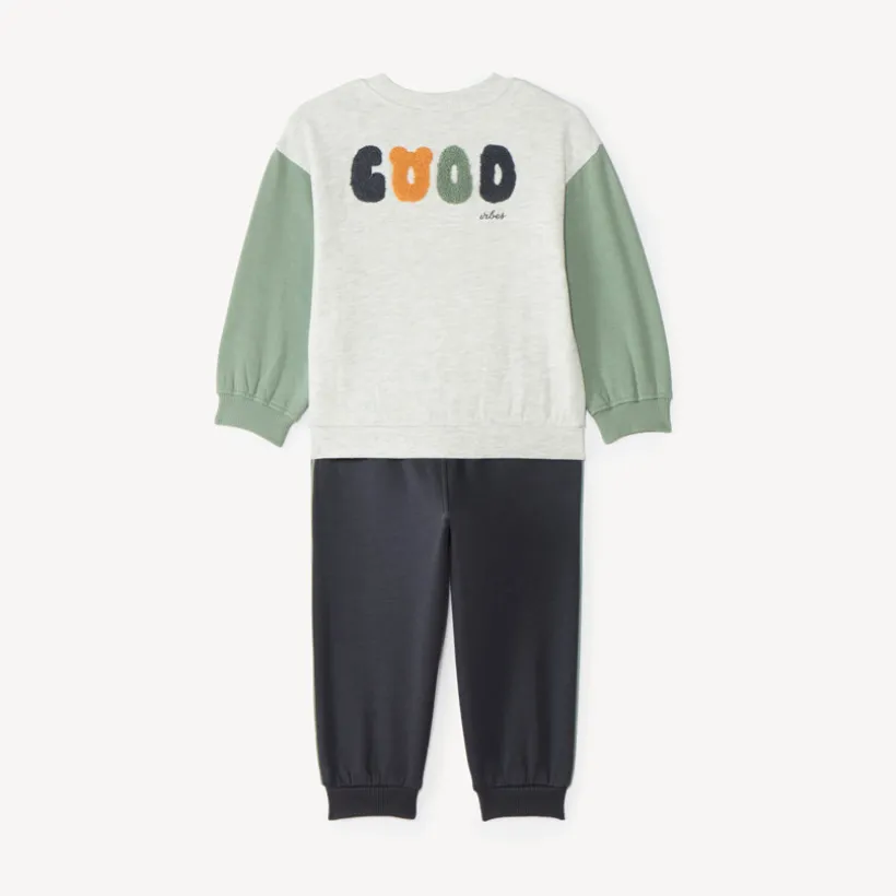 Ensemble de jogging en molleton bébé garçon motif ourson