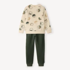 Ensemble de jogging garçon sweat demi oversize motifs tampons