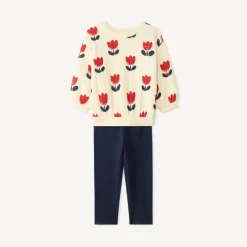 Ensemble de jogging motif tulipe pour bébé fille