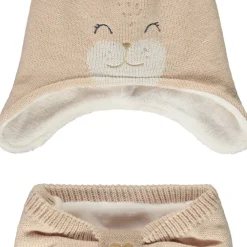 Ensemble en tricot bonnet + snood pour bébé fille