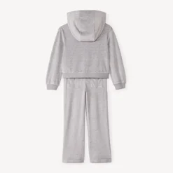 Ensemble gilet à capuche + jogging uni pour fille