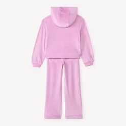 Ensemble gilet à capuche + jogging uni pour fille