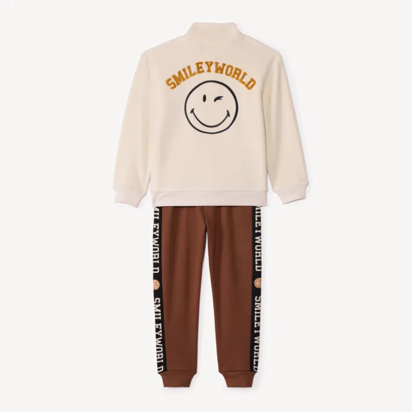 Ensemble jogging bi-matière SmileyWorld pour garçon