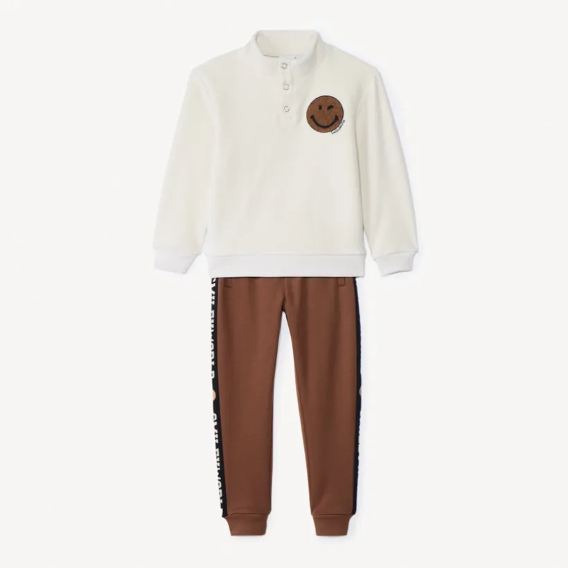 Ensemble jogging bi-matière SmileyWorld pour garçon