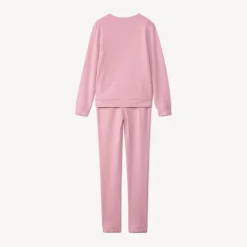 Ensemble jogging en molleton uni print fleur pour fille