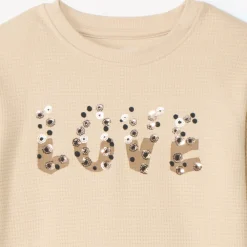 Ensemble jogging en nid d'abeille avec sequins pour fille