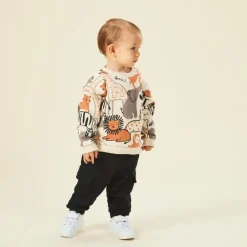 Ensemble jogging imprimé safari pour bébé garçon