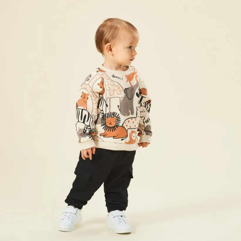 Ensemble jogging imprimé safari pour bébé garçon