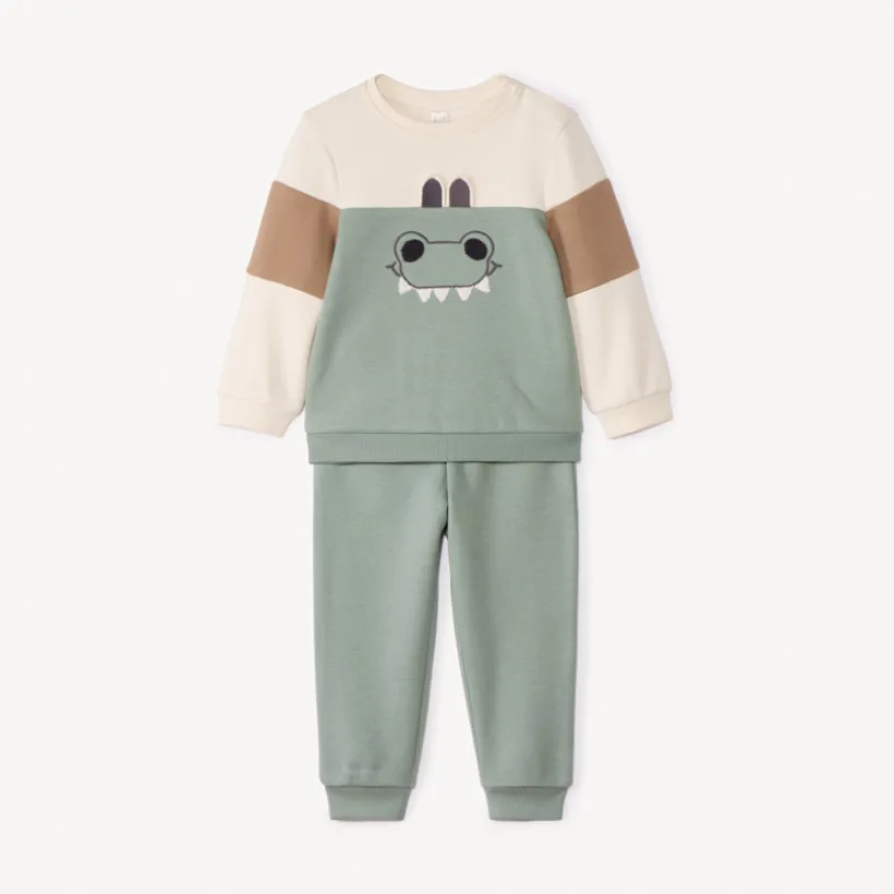 Ensemble jogging ludique effet color block pour bébé garçon