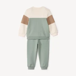 Ensemble jogging ludique effet color block pour bébé garçon