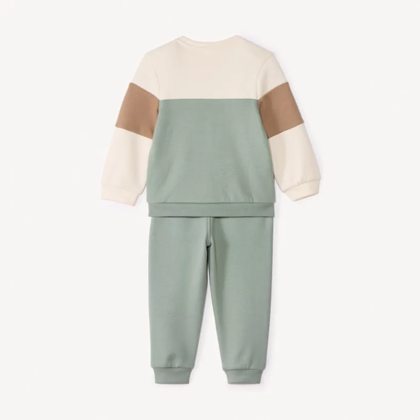 Ensemble jogging ludique effet color block pour bébé garçon