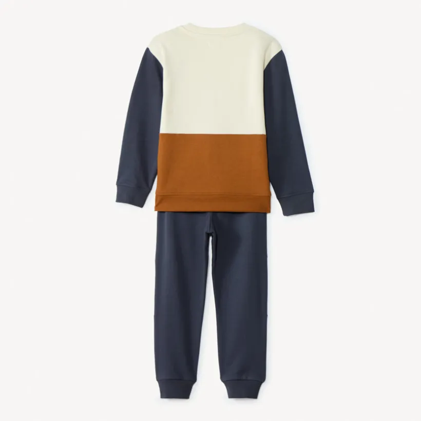 Ensemble jogging molleton effet color block pour garçon