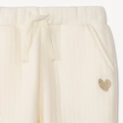 Ensemble jogging molleton effet côtelé pour bébé fille