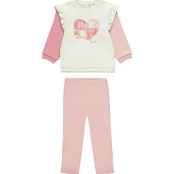 Ensemble jogging molleton effet color block pour bébé fille