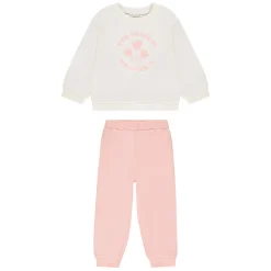 Ensemble jogging molleton print fleurs pour bébé fille