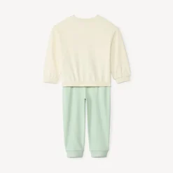 Ensemble jogging molleton print fleurs pour bébé fille