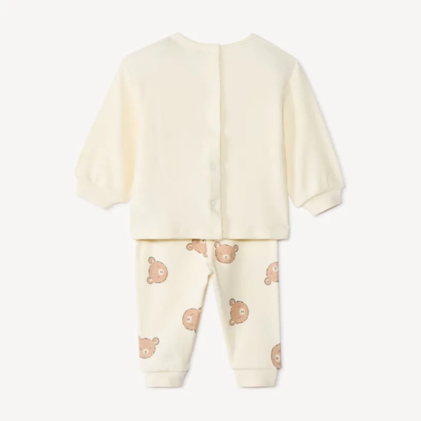 Ensemble jogging oursons en nid d'abeille pour bébé