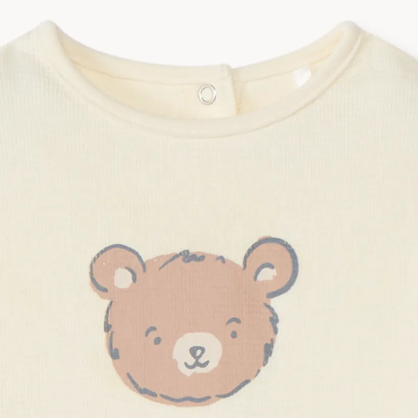 Ensemble jogging oursons en nid d'abeille pour bébé