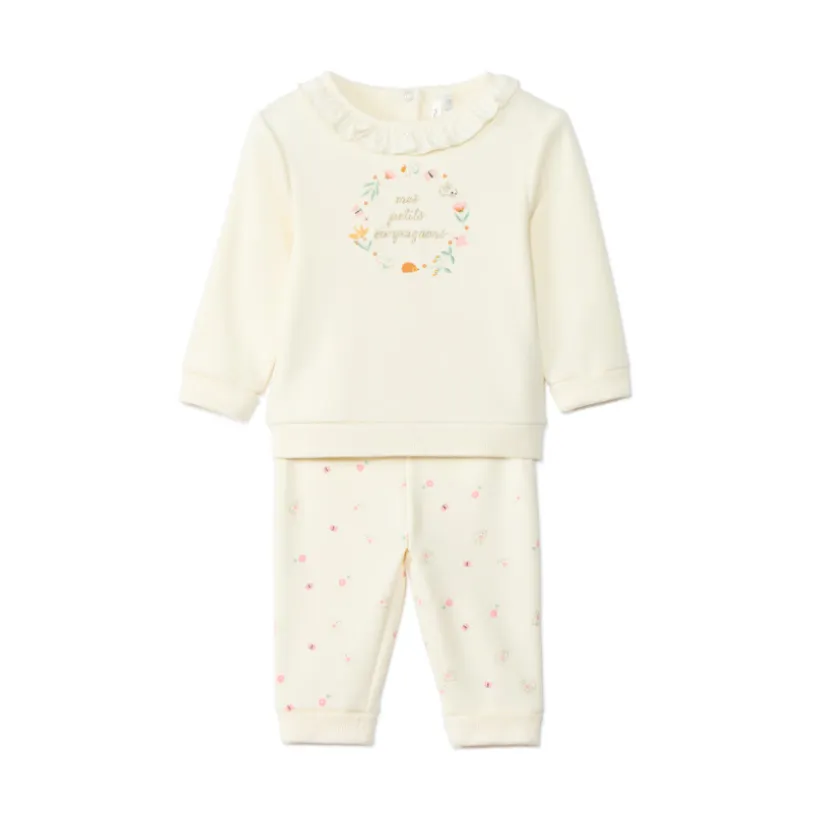 Ensemble jogging évolutif en contrecollé pour bébé fille