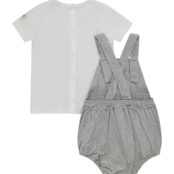 Ensemble 2 pièces avec barboteuse rayée pour bébé garçon