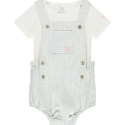 Ensemble 2 pièces avec barboteuse rayée pour bébé garçon
