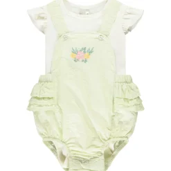 Ensemble 2 pièces avec barboteuse rayée pour bébé fille
