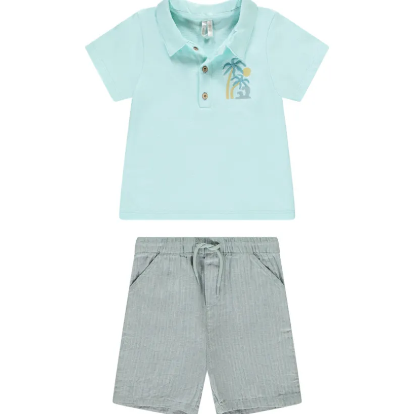 Ensemble 2 pièces avec bermuda fantaisie pour bébé garçon