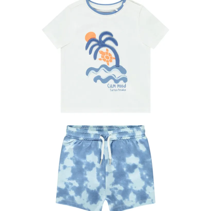 Ensemble 2 pièces avec bermuda tie & dye pour bébé garçon