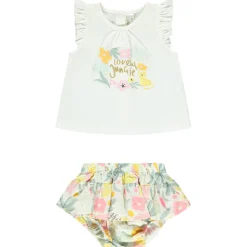 Ensemble 2 pièces avec bloomer effet 2 en 1 pour bébé fille