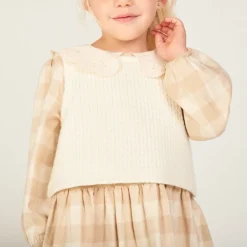 Ensemble 2 pièces avec robe à carreaux pour bébé fille