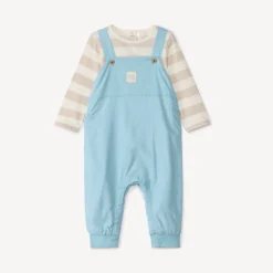 Ensemble 2 pièces avec salopette pour bébé garçon