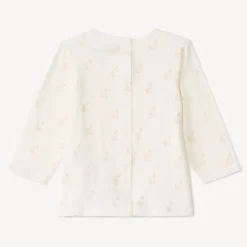Ensemble 2 pièces avec salopette pointelle pour bébé fille