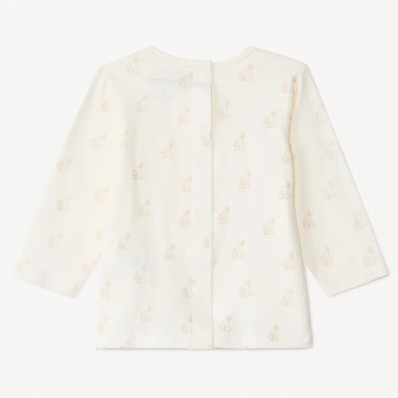 Ensemble 2 pièces avec salopette pointelle pour bébé fille
