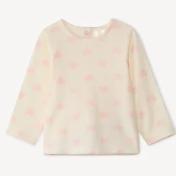Ensemble 2 pièces avec salopette brodée pour bébé fille