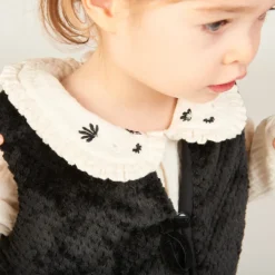 Ensemble 3 pièces avec tunique en tetra pour bébé fille