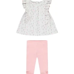 Ensemble 2 pièces avec tunique en broderie anglaise pour bébé fille